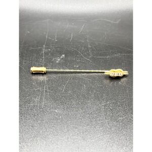 Gold Tone Stick Pin Hat Pin Knot Crystal Accents Women Jewelry Accessory Dainty
